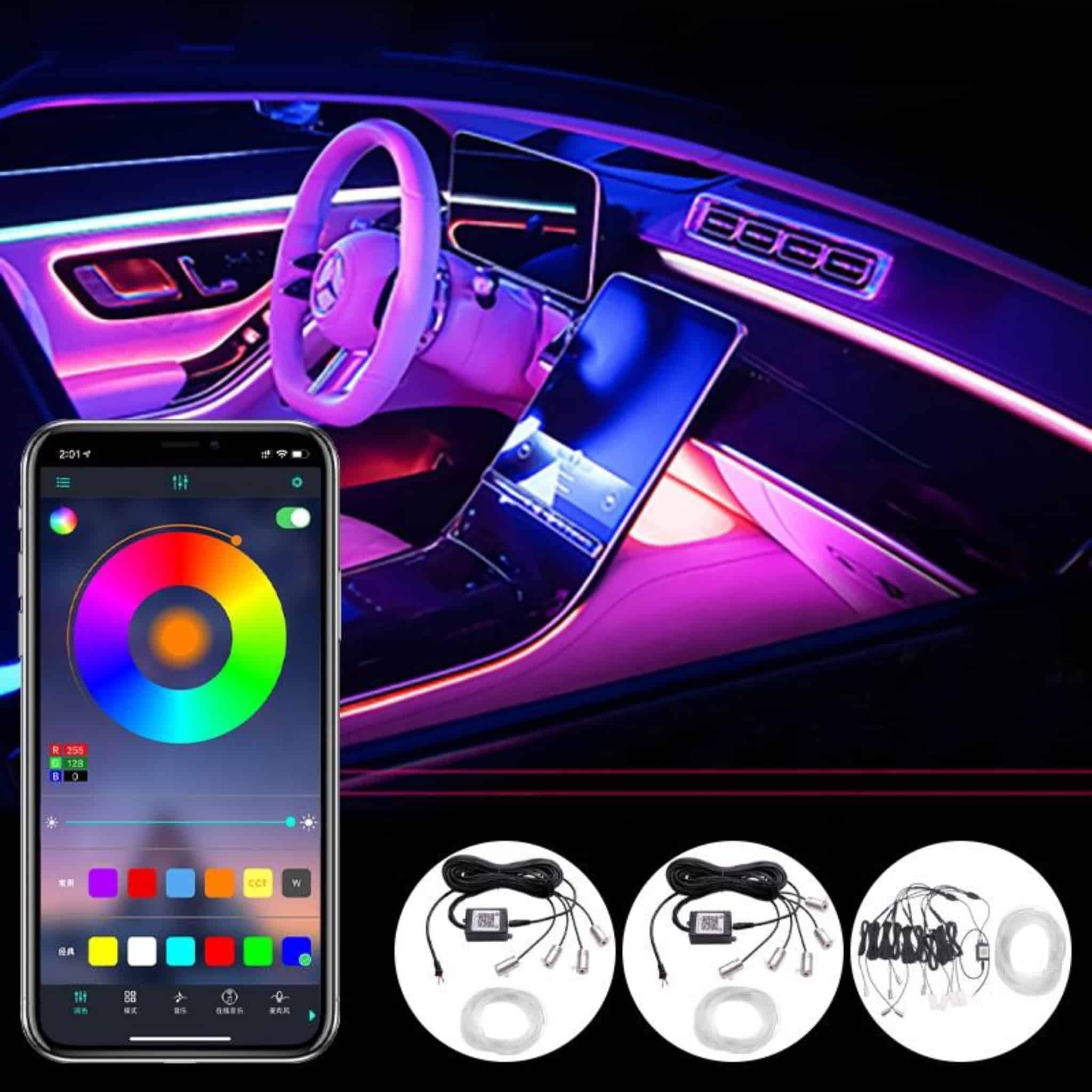 ال وایر RGB فیبر نوری ۵ سری ۶ متری اپ موبایل و ریموت — تصویر ۵