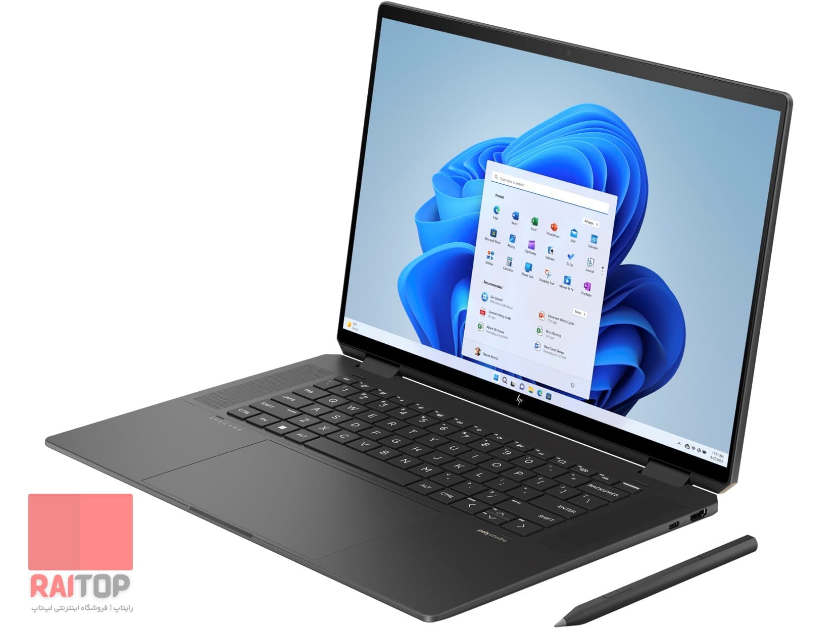 لپ تاپ 16 اینچی HP مدل Spectre x360 16-aa0 — تصویر ۳