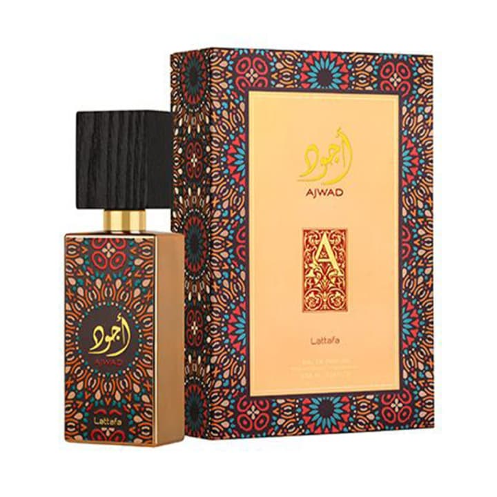 عطر زنانه اجود لطافه (Ajwad Lattafa) | ادوپرفیوم اصل با رایحه گرم، گلی و وانیلی – حجم 60میل