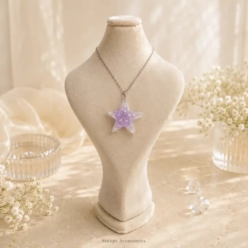 گردنبند ستاره یاسی