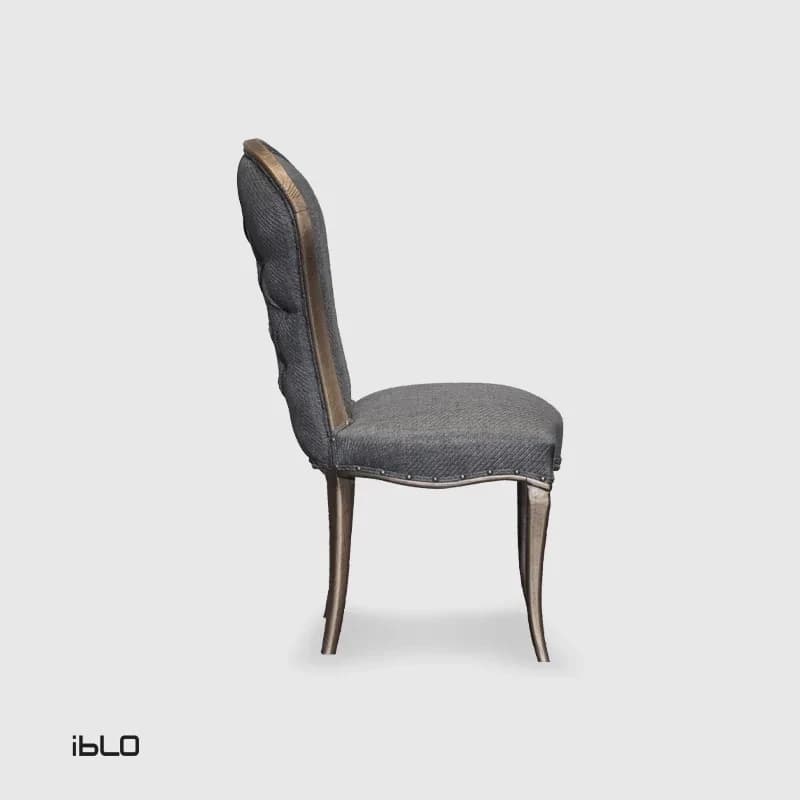 صندلی چوبی نئوکلاسیک لنا (طوسی‌ ) — تصویر ۳
