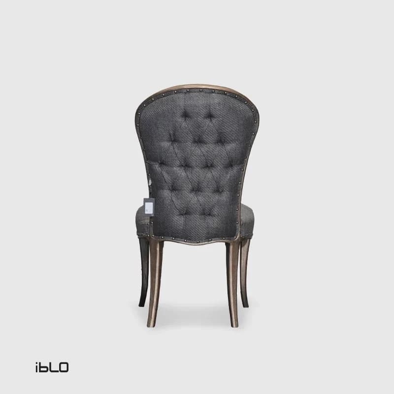 صندلی چوبی نئوکلاسیک لنا (طوسی‌ ) — تصویر ۴