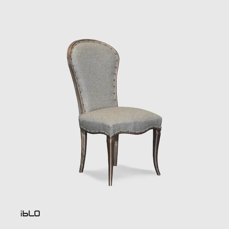 صندلی چوبی نئوکلاسیک لنا (طوسی‌ خاکی)