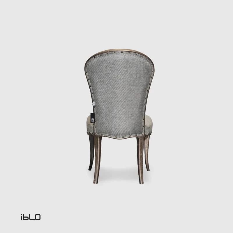 صندلی چوبی نئوکلاسیک لنا (طوسی‌ خاکی) — تصویر ۴