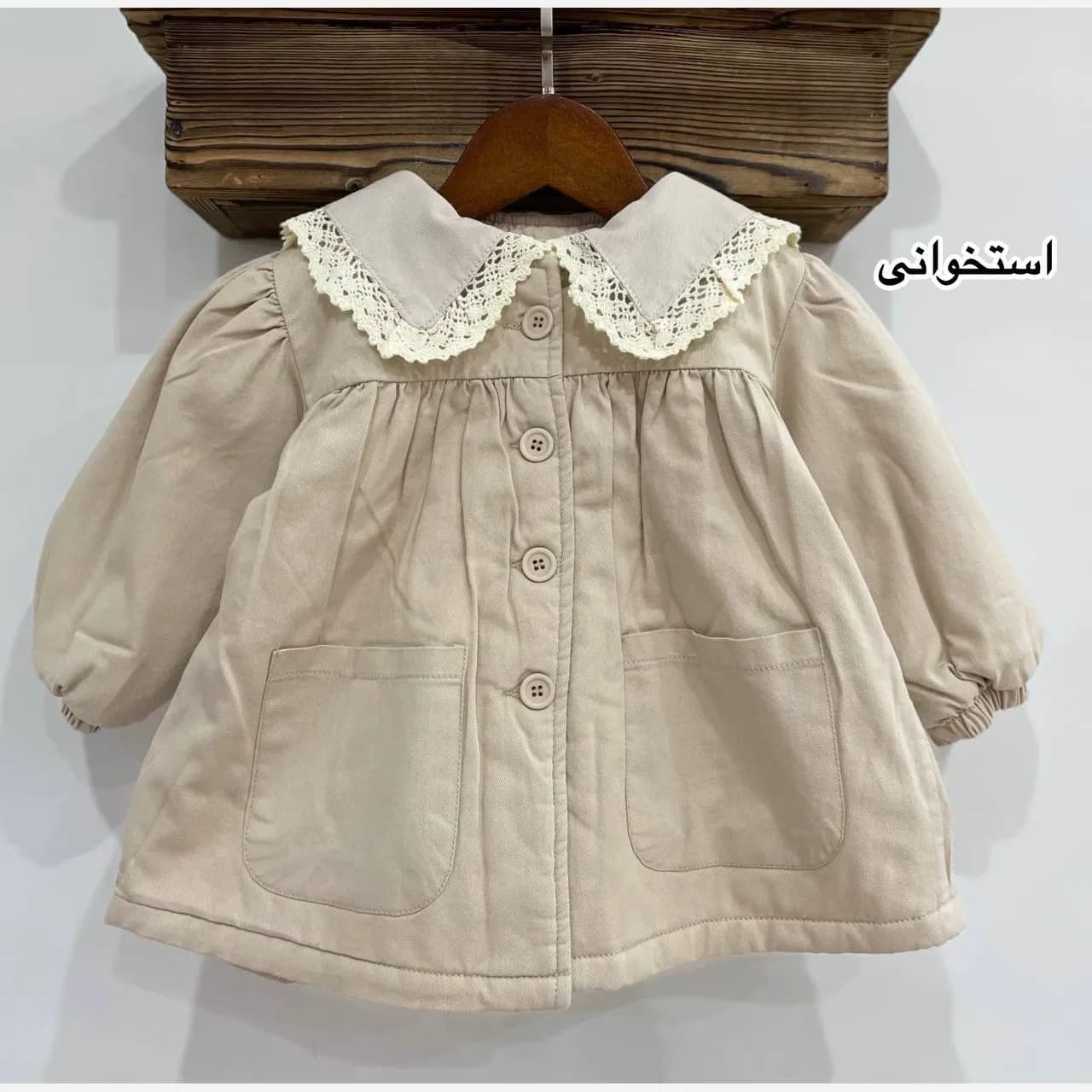 پالتو کتان دخترانه آستر خز پاییزه و زمستانه — تصویر ۸