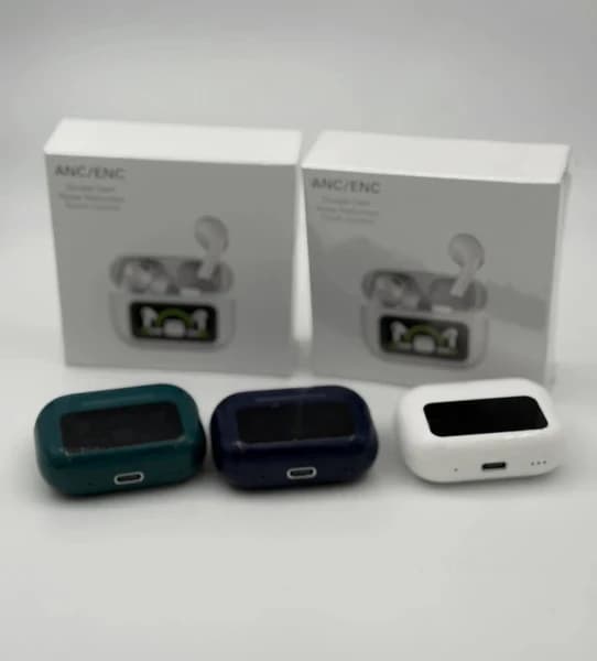 airpods pro2 touch screen ایرپاد پرو2 صفحه نمایش دار رنگی ANC/ENC — تصویر ۵