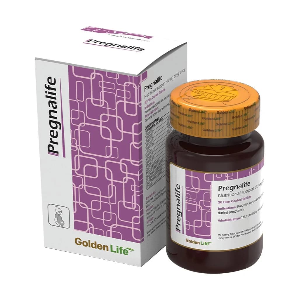قرص مولتی ویتامین مینرال بارداری پرگنالایف گلدن لایف (Golden Life Pregnalife)