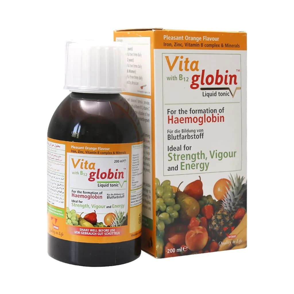 شربت ویتاگلوبین ویتان ۲۰۰ میلی لیتر (Vitane Pharma Vitaglobine)