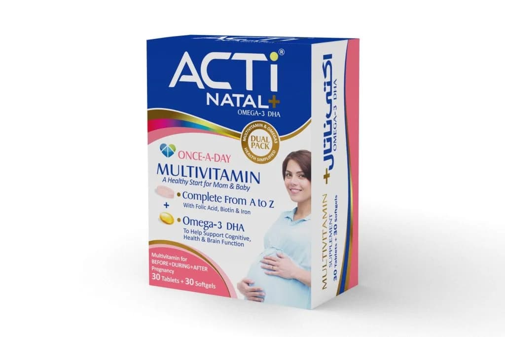 قرص اکتی ناتال پلاس امگا3 ابیان دارو (Acti Natal Plus Omega3 Abian Darou)