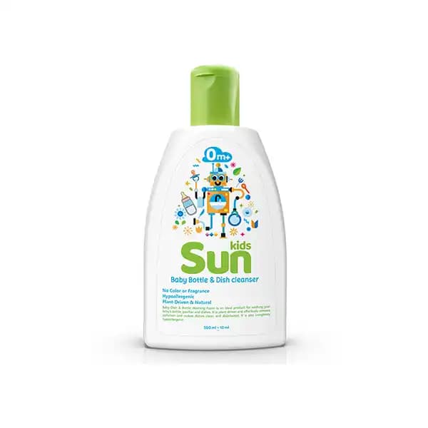 مایع استریل و شست و شو لوازم نوزاد سان کیدز Sun Kids حجم500میل