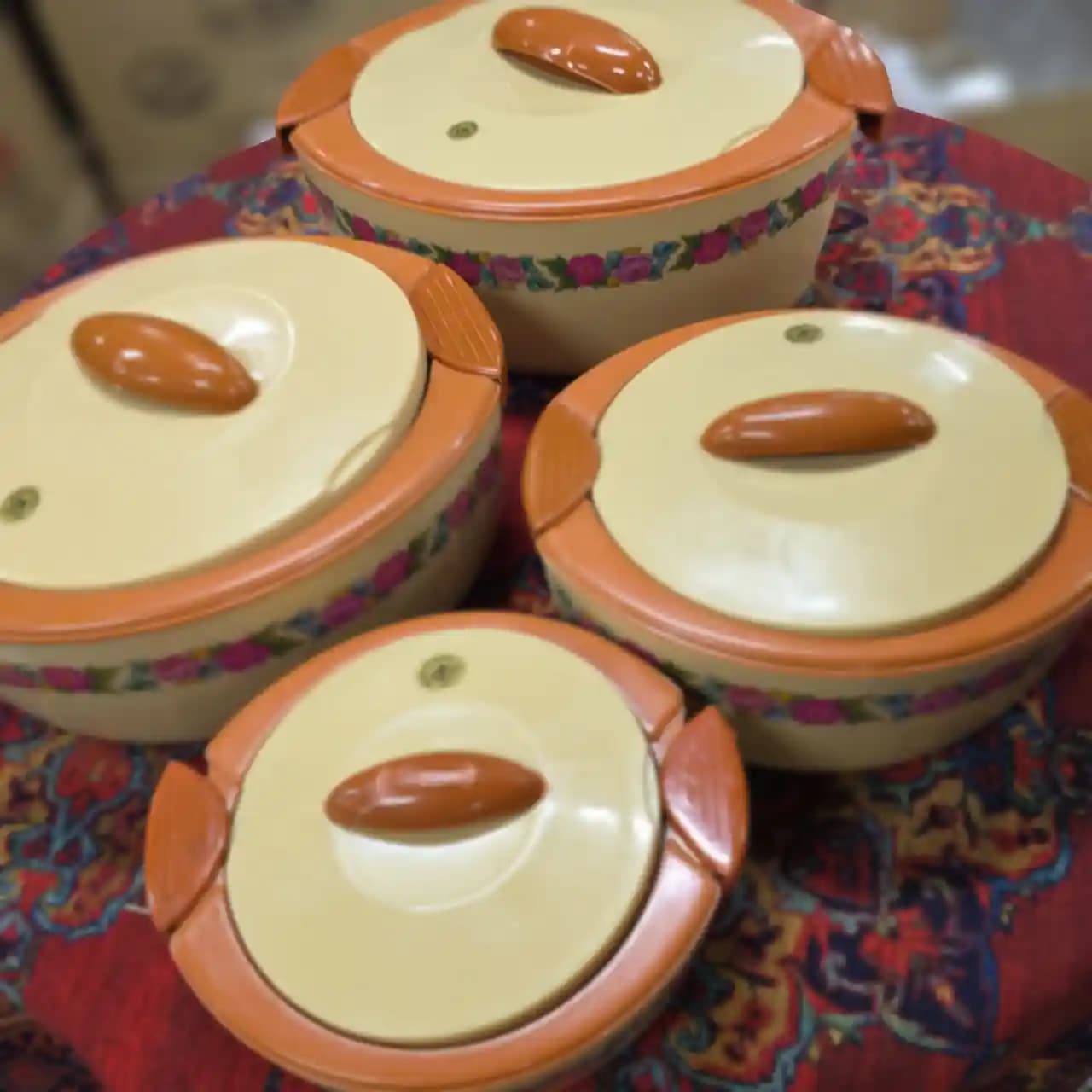 ست ظرف غذا ۴ تیکه دوجداره هندی برند AIGLE — تصویر ۴