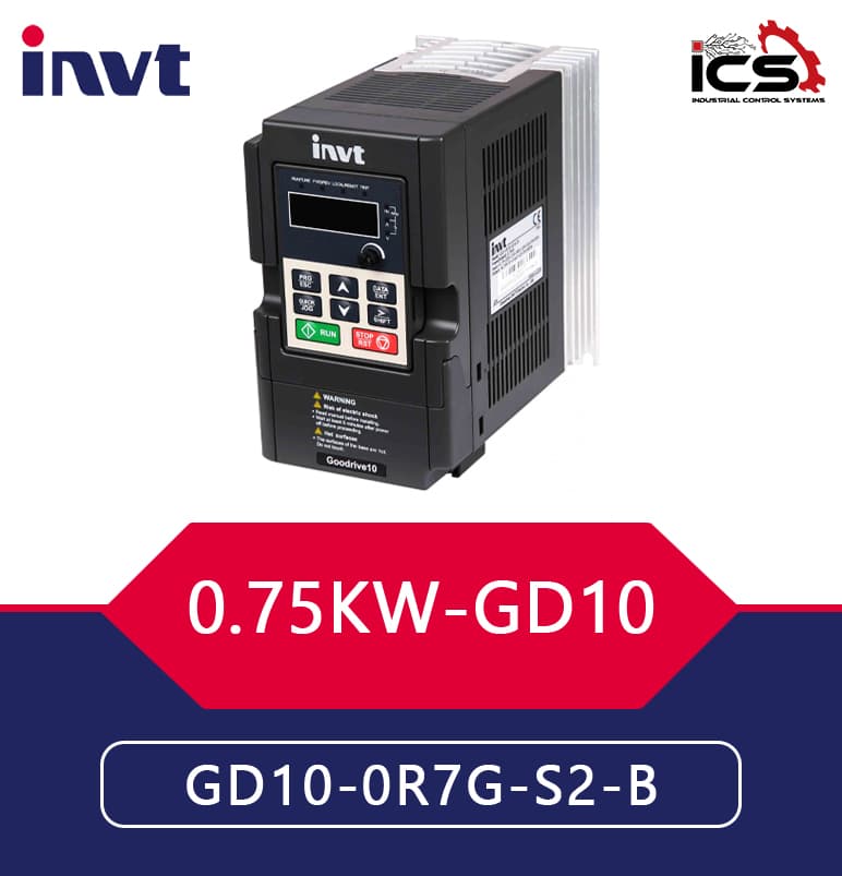 اينورتر 0.75 کیلووات تک فاز اینوت invt سری GD10