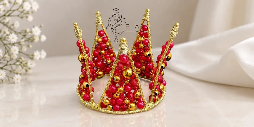 تاج پرنسسی بچگانه کریستالی T122| قطر و ارتفاع ۶ سانت | الارا