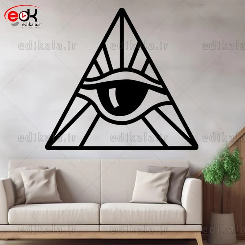 آینه دکوراتیو طرح چشم زخم شماره 2 در پنج رنگ و ابعاد انتخابی+فایل کورل — تصویر ۳