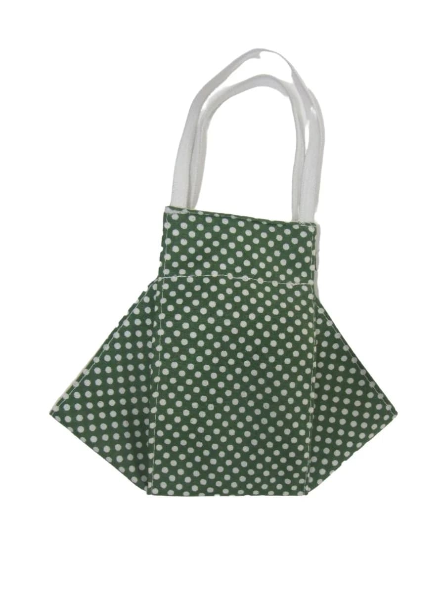 ماسک پارچه ای سه بعدی خالدار سبز