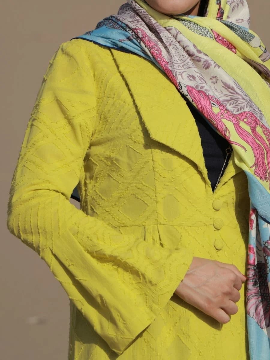 مانتو کسمه زرد