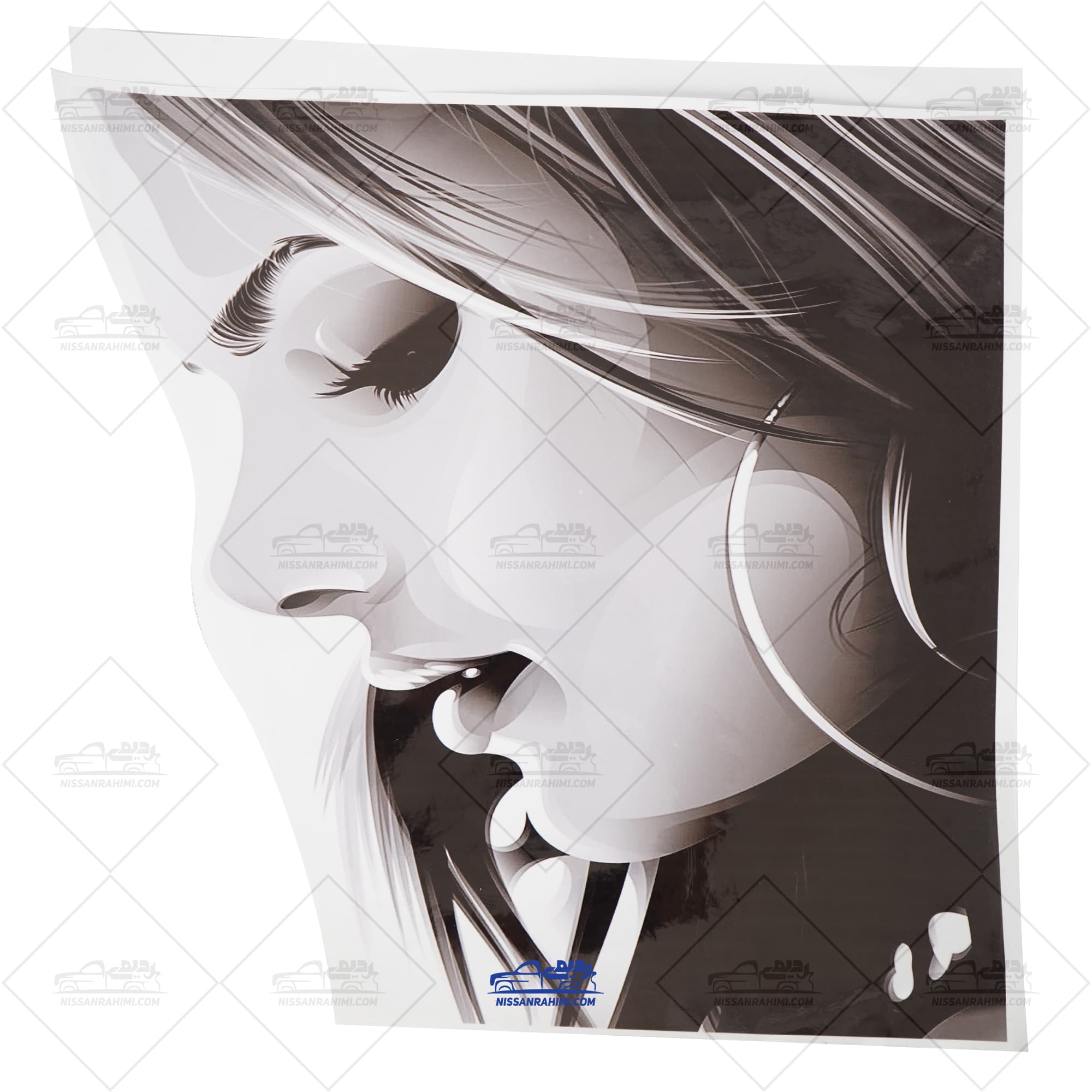 رخ شیشه بغل برچسبی نیسان- جفت