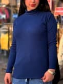 کبریتی بلوز قواره دار زنانه یقه اسکی — تصویر ۴