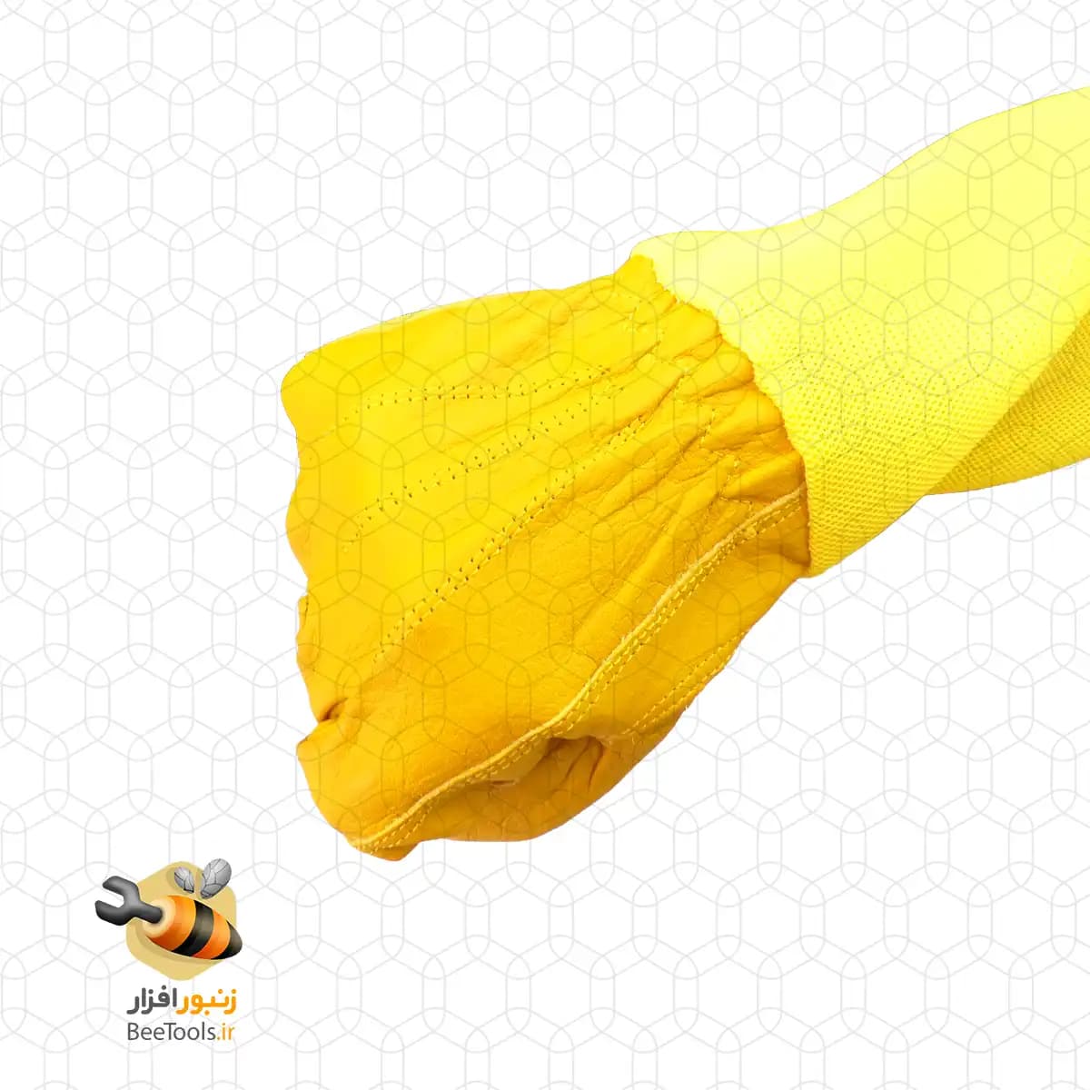 دستکش زنبورداری چرم طبیعی تمام تهویه پادنیش — تصویر ۳