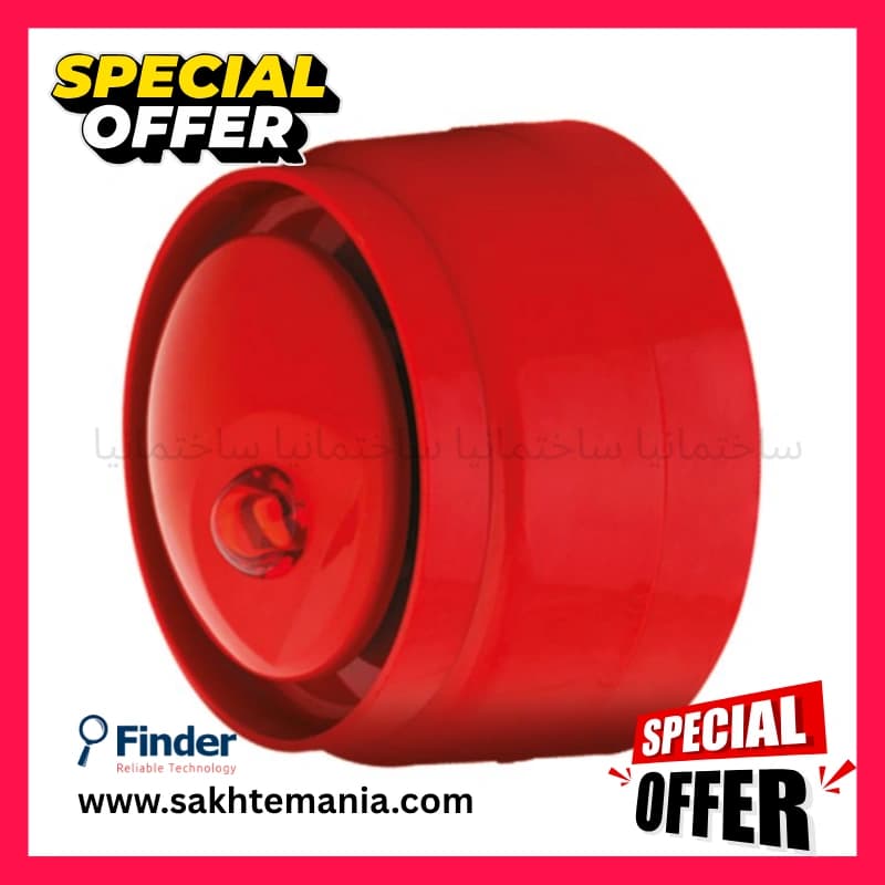 آژیر و چراغ‌گردان (بیکن) اعلام حریق فایندر FF EF102 | خرید Electronic Beacon فایندر با گارانتی + تخفیف ویژه محدود +برای کیش قشم مازندران گیلان ارومیه