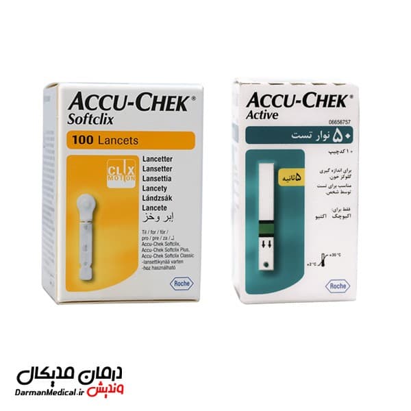 نوار تست قند خون آکیوچک اکتیو به همراه 100 عدد سوزن
