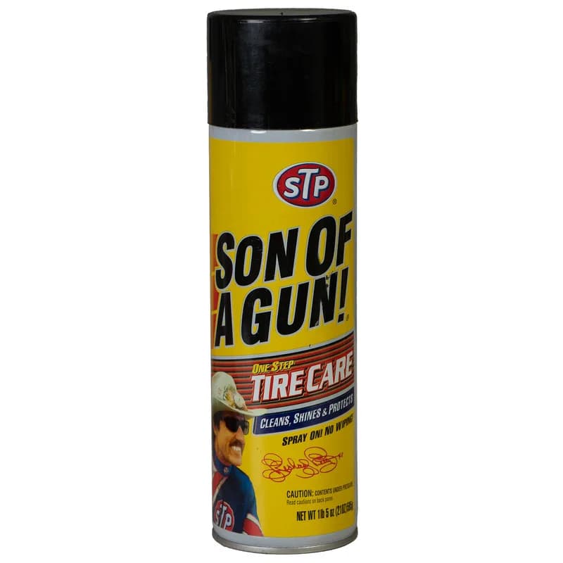اسپری تمیز کننده و براق کننده تایر خودرو اس تی پی مدل Sun Of Gun حجم 595 گرم بسته 3 عددی — تصویر ۲
