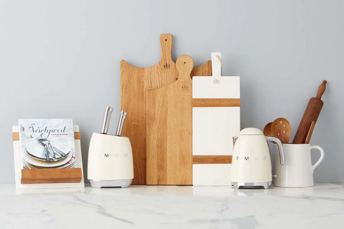 سرویس چاقو آشپزخانه ۷ پارچه اسمگ رنگ کرم Smeg KBSF01CR — تصویر ۳