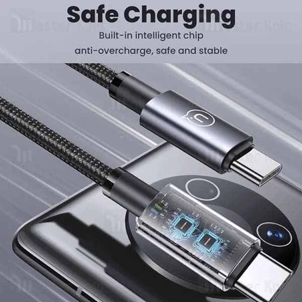 کابل Type C به Type C یوسمز Usams SJ664 طول 1.2 متر توان 60 وات — تصویر ۴