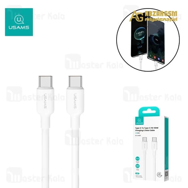 کابل Type C به Type C یوسمز Usams SJ625 طول 0.5 متر توان 100 وات — تصویر ۹