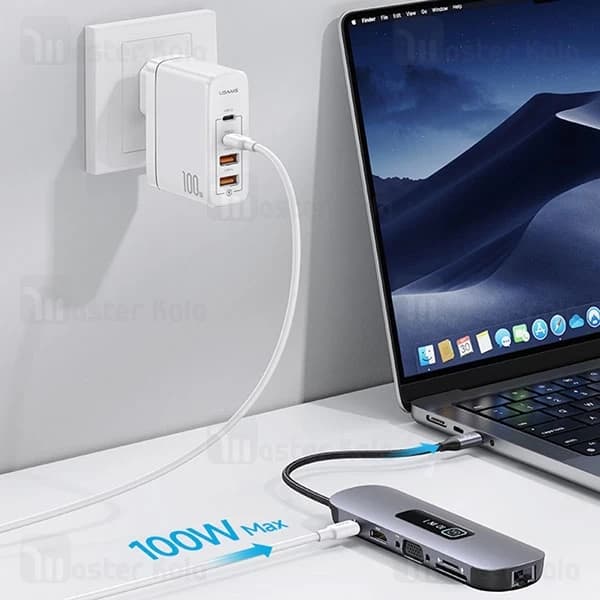 هاب 10 پورت تایپ سی یوسمز USAMS SJ644 — تصویر ۵