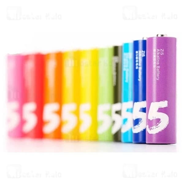 پک 10 تایی باتری رنگین کمانی قلمی شیائومی مدل Xiaomi ZI5 LR06 Alkaline AA — تصویر ۴
