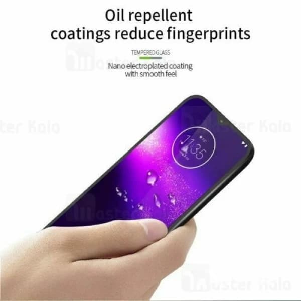 محافظ صفحه شیشه ای تمام صفحه تمام چسب موتورولا Motorola One Macro / G8 Play 9D Glass — تصویر ۲