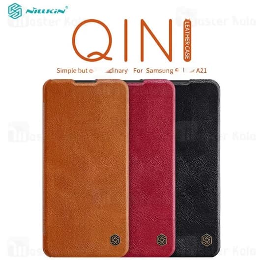 کیف چرمی نیلکین سامسونگ Samsung Galaxy A21 Nillkin Qin Leather Case