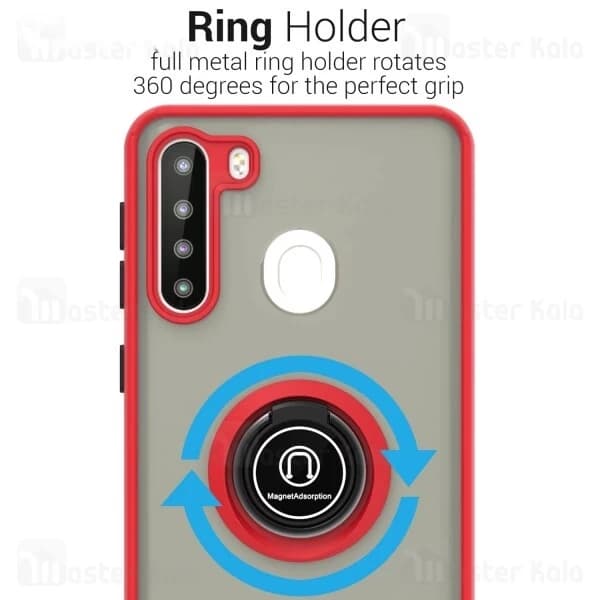 قاب مات هیبریدی انگشتی Samsung Galaxy A21 Matte Hybrid Ring Case — تصویر ۷