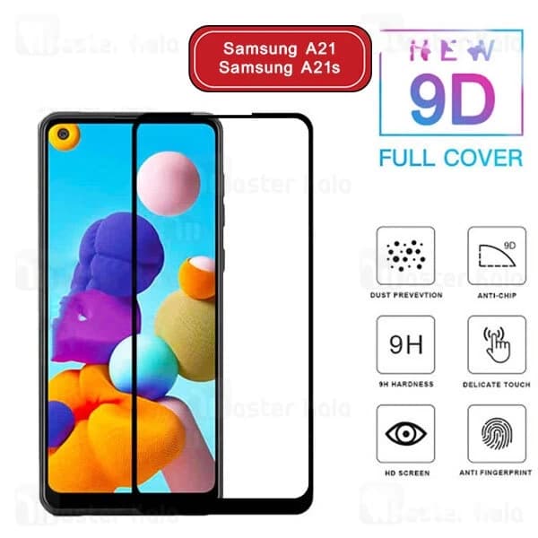 محافظ صفحه شیشه ای تمام صفحه تمام چسب Samsung Galaxy A21 / A21s 9D Glass