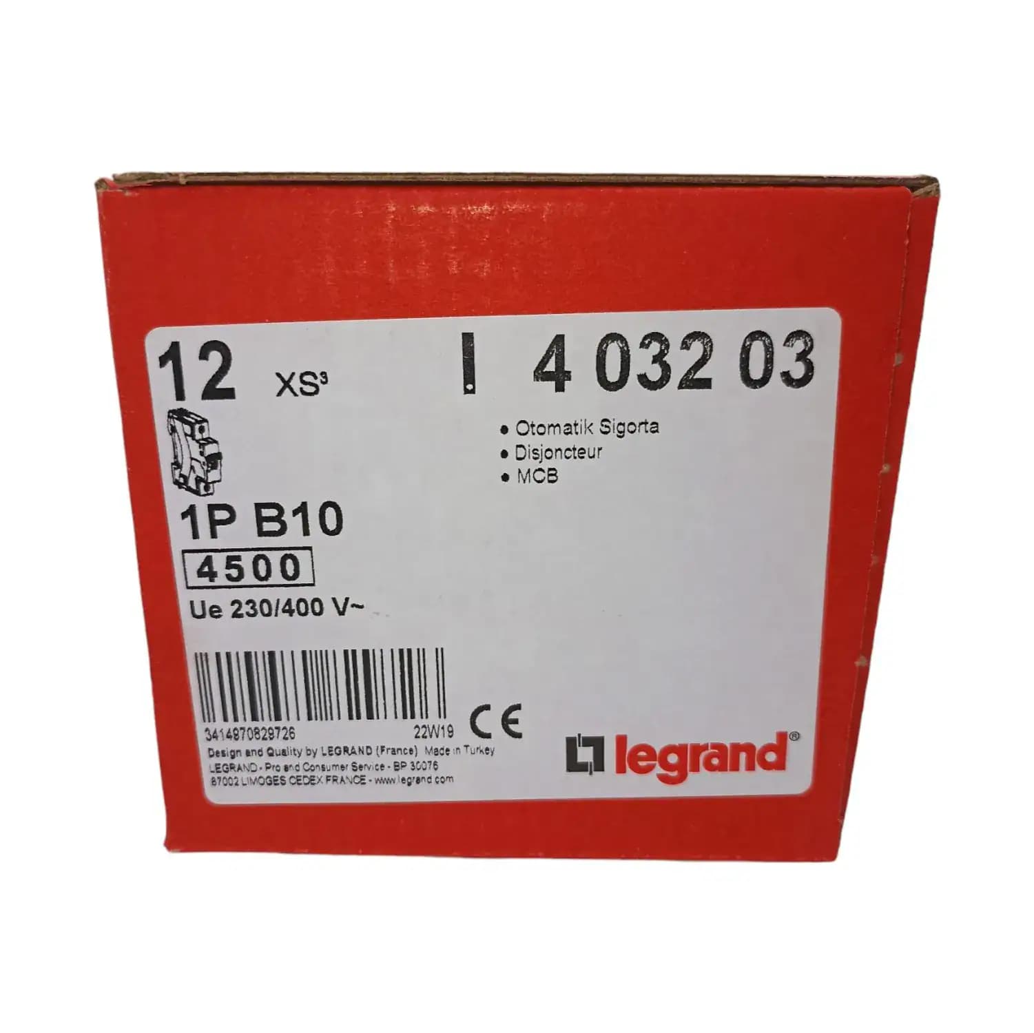 فیوز مینیاتوری 10 آمپر لگراند Legrand سری B — تصویر ۵