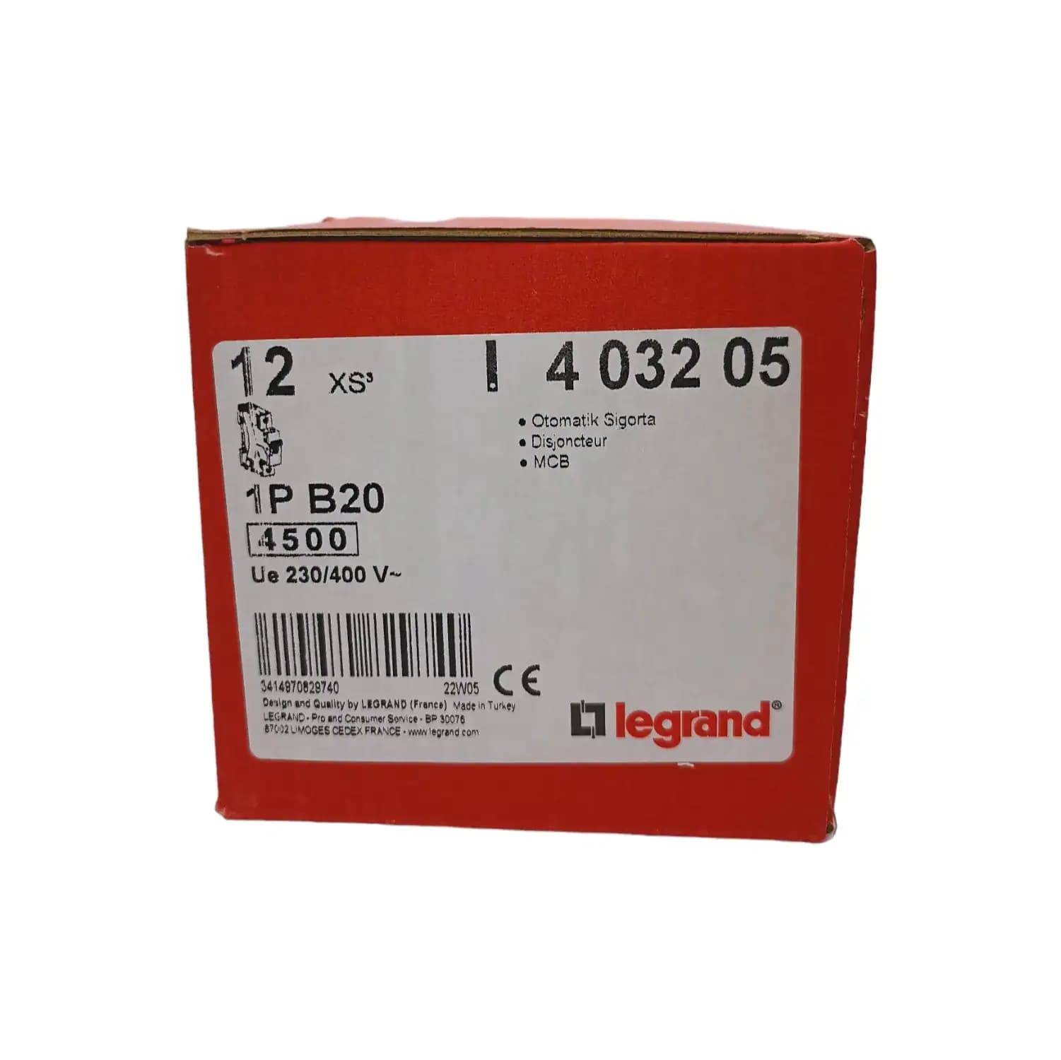 فیوز مینیاتوری 20 آمپر لگراند Legrand سری B — تصویر ۵