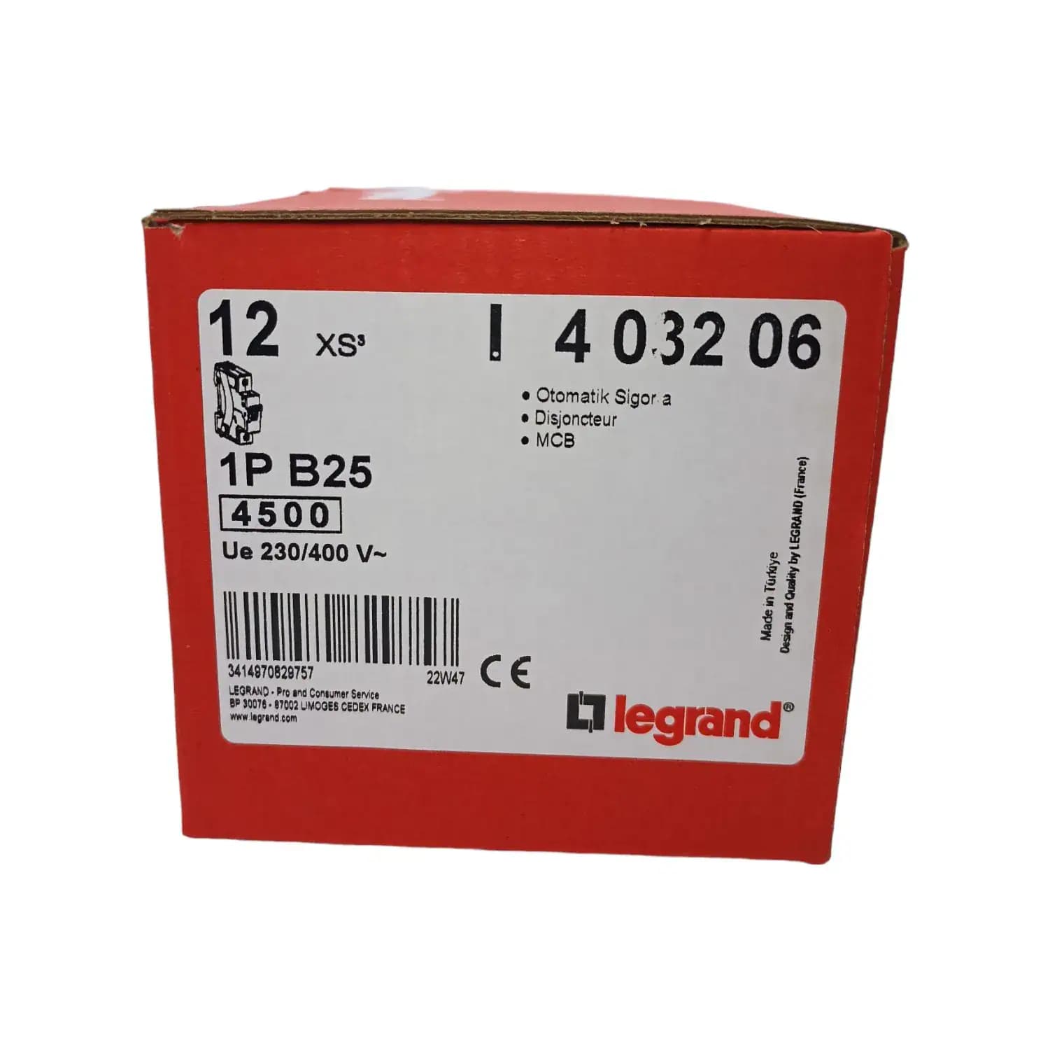 فیوز مینیاتوری 25 آمپر لگراند Legrand سری B — تصویر ۵