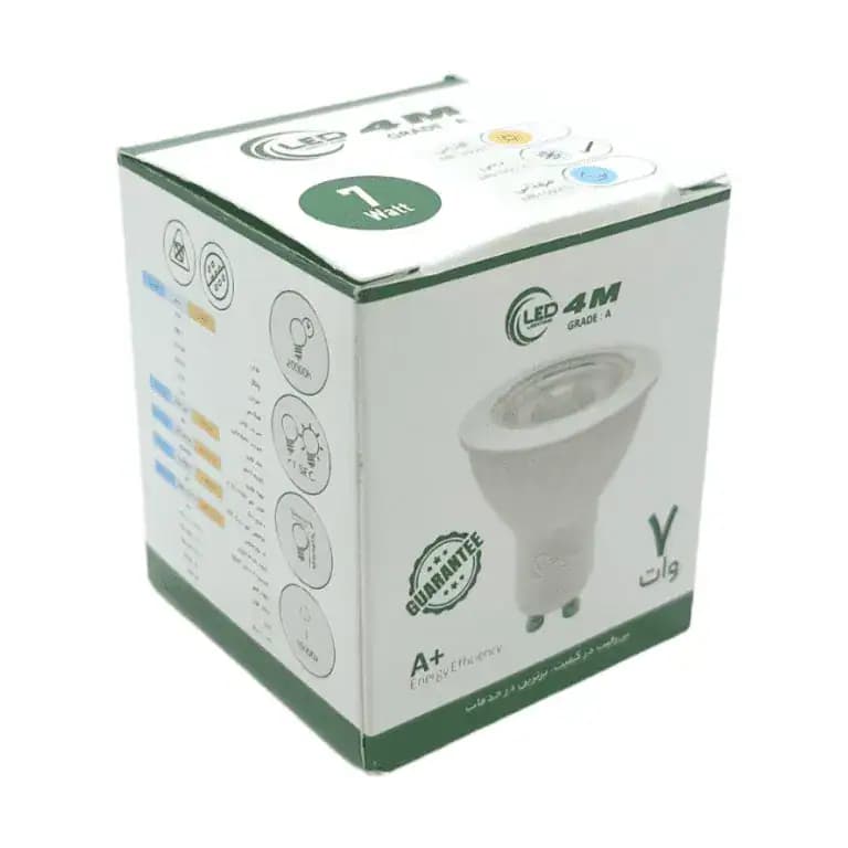 لامپ هالوژن 7 وات لنزدار فورام LED4M سرپیچ GU10 (استارتی) — تصویر ۳