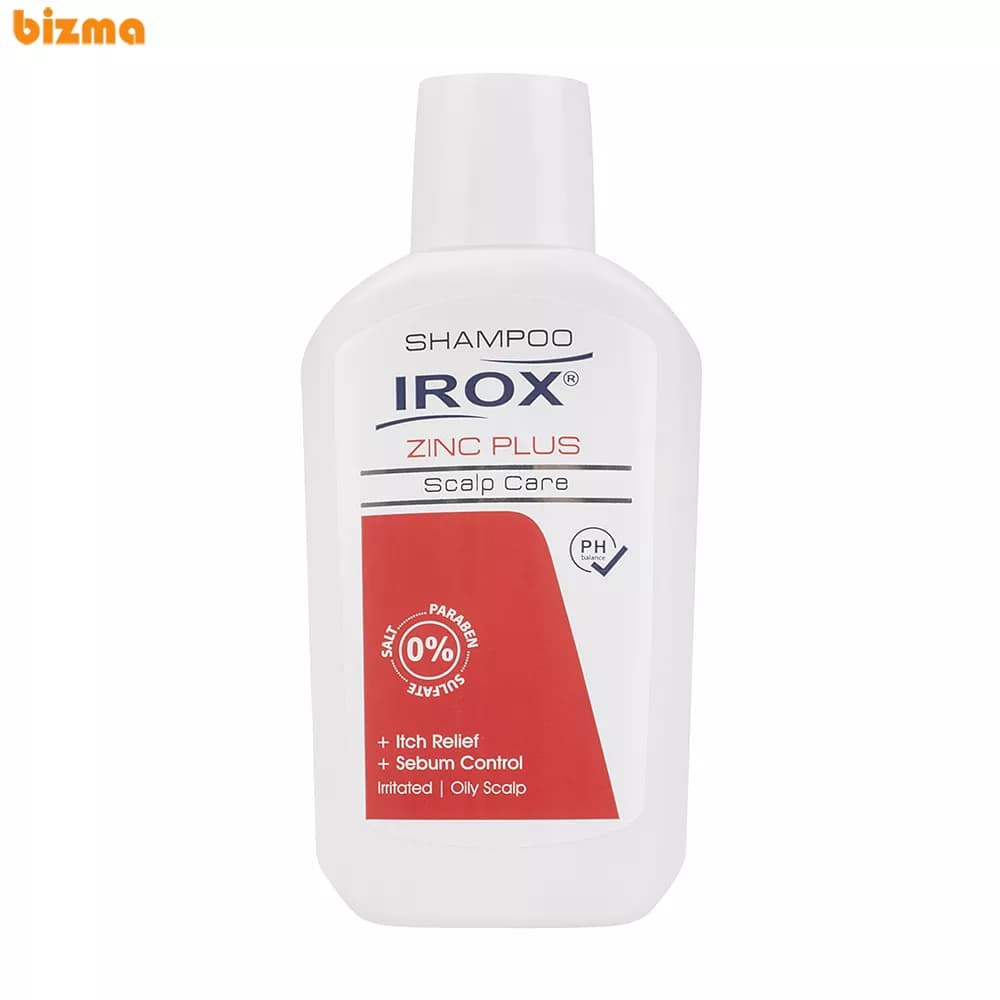 شامپو ضد شوره ایروکس مدل Zinc Plus مخصوص موی چرب حجم 200 میلیلیتر