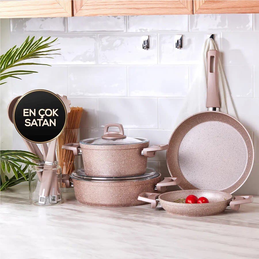 ست قابلمه کاراجا مدل Biogranit Rosegold — تصویر ۳