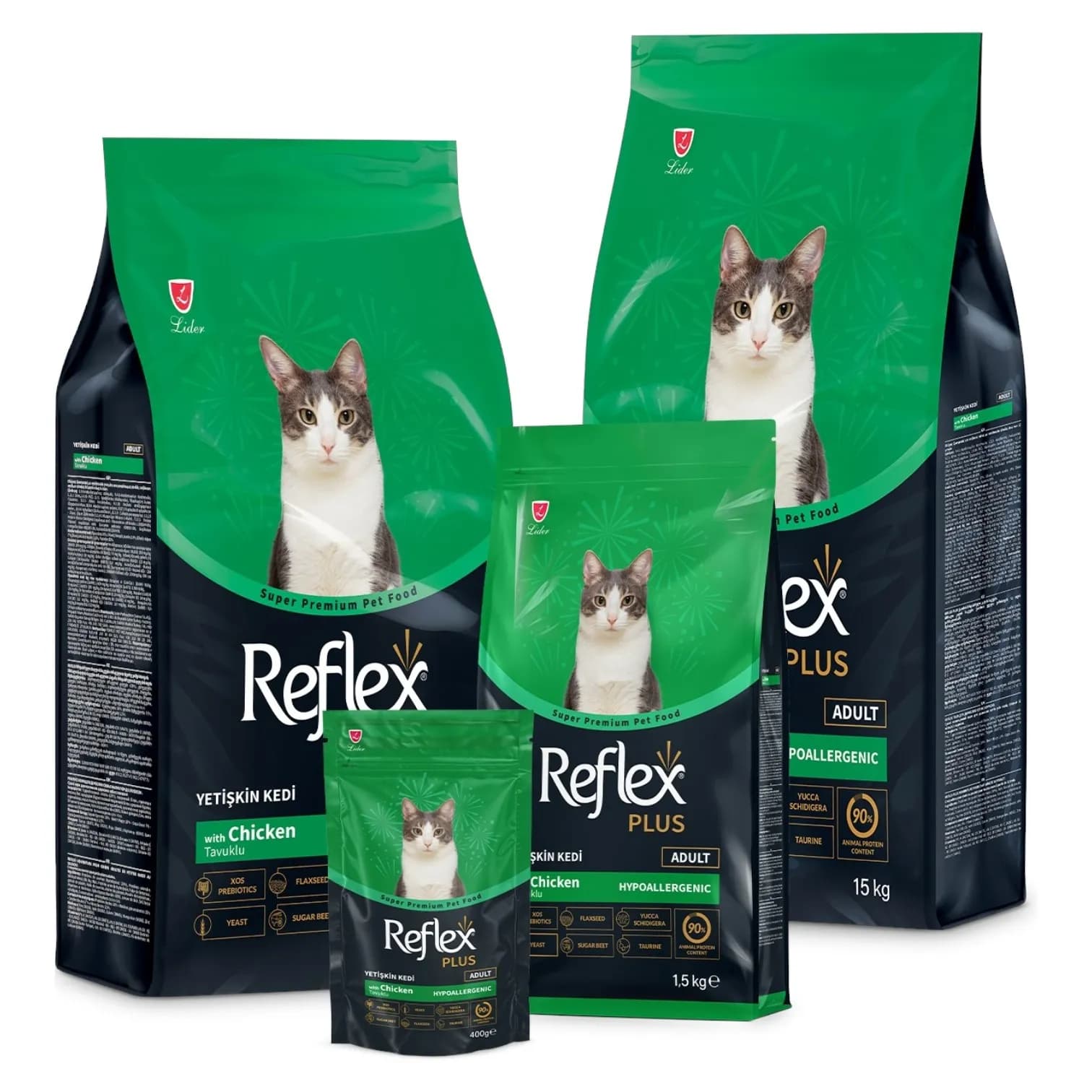 غذای خشک گربه بالغ برند Reflex plus مدل Chicken