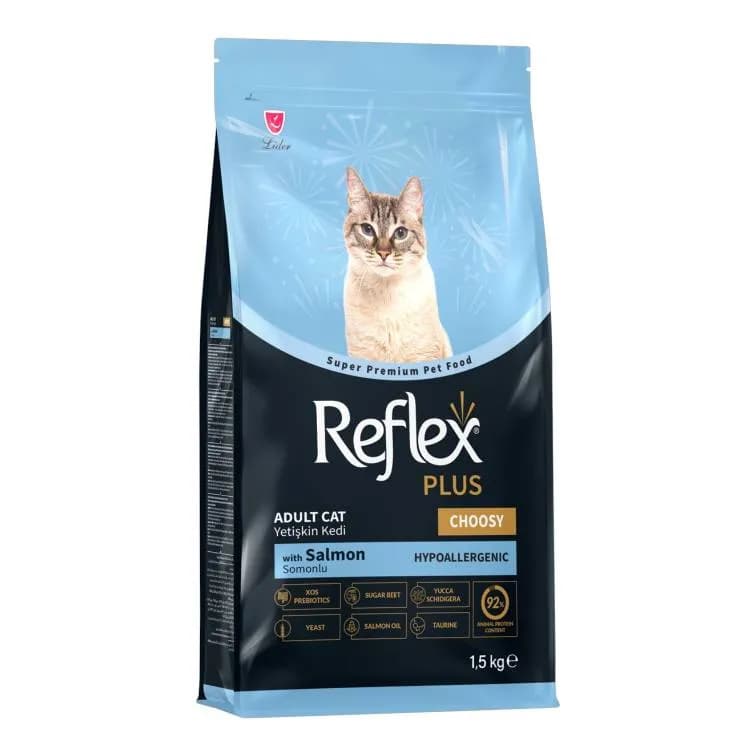 غذای خشک گربه بالغ برند Reflex plus مدل Choosy with Salmon