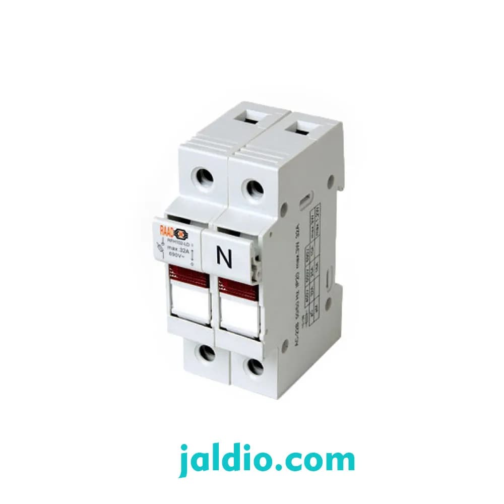 سکسیونر تک پل 38×10 + نول چراغدار رعد RFH 10 N LD