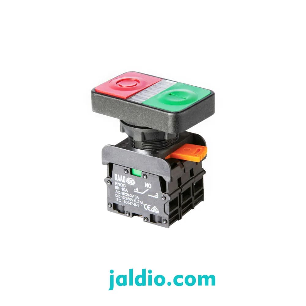 کلید فشاری استپ استارت دوبل چراغدار DPBCL رعد
