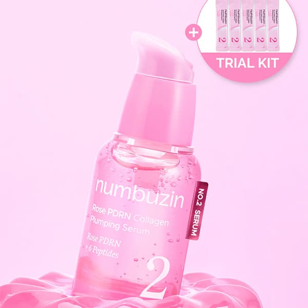 سرم کلاژن رز PDRN نامبوزین Numbuzin Rose PDRN Collagen 6 Peptides 30ml/ — تصویر ۵