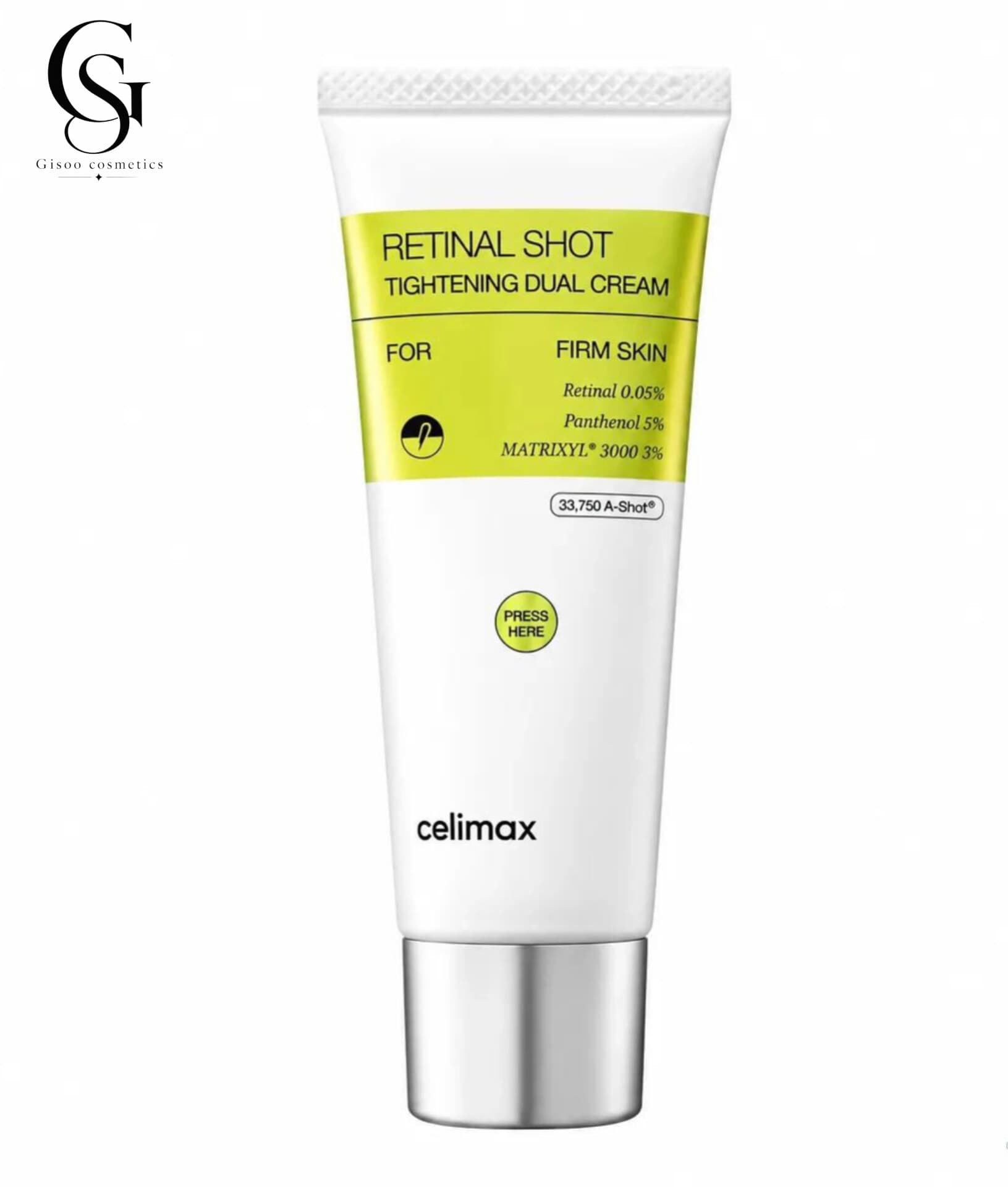 کرم سفت‌کننده و ضدچروک رتینال شات سلیمکس Celimax The Vita-A Retinal Shot Tightening Dual Cream | حجم ۵۰ میلی‌لیتر
