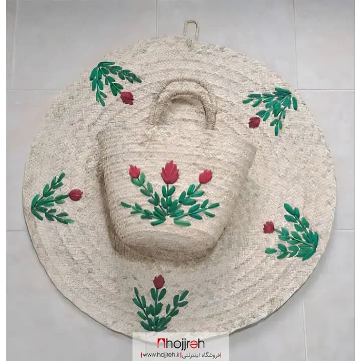 ست ساک و سفره حصیری گل دار کد SNV183