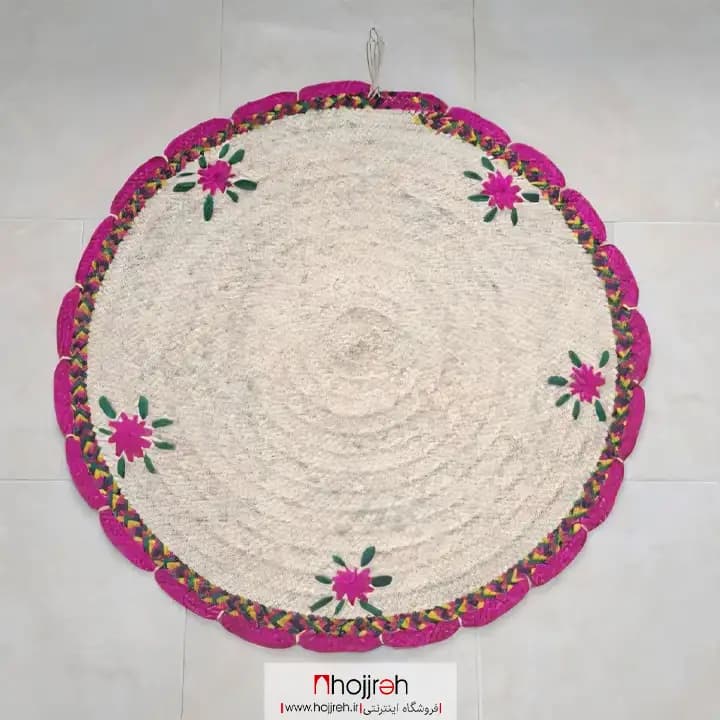 سفره حصیری گل دار 80 سانتی کد SNV180