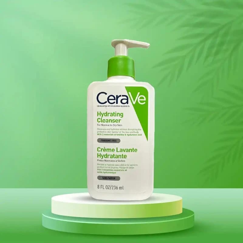 شوینده آبرسان سراوی مناسب پوست نرمال تا خشک CeraVe Hydrating Cleanser | حجم ۲۳۶ میلی‌لیتر — تصویر ۵